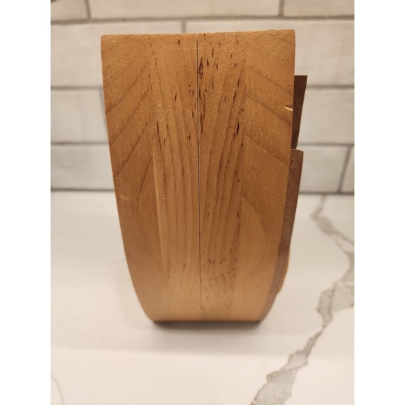 Vintage Handmade Wood Owl Piggy Coin Bank With Moveable Wing To Remove The Money - Picture 3 of 12